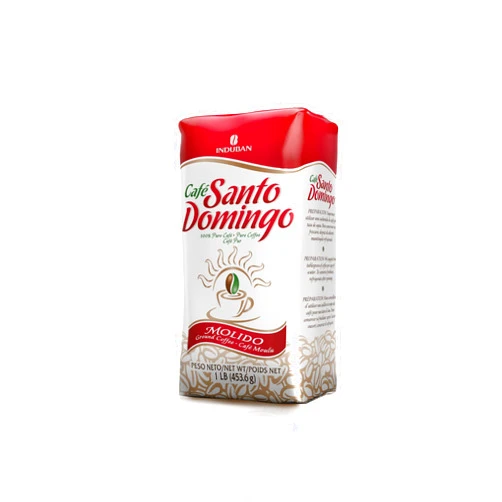 Café Santo Domingo INDUBAN Café Santo Domingo, 16 oz Bag, Ground Coffee, Medium Roast - Product from the Dominican Republic (Pack of 1)