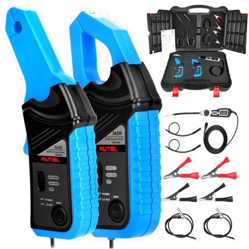 Autel 2025 Autel MaxiSys MSOAK Oscilloscope Accessory, Compatible w/Autel Scanner MS Ultra MS919 Ultra EV &MaxiScope MP408, 65A 650A AC/DC Current Clamp Meter Transducer, 400Hz Bandwidth, 4pcs Battery Clip