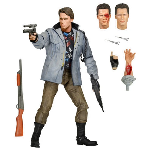 NECA Terminator Scale Ultimate T800 Tech Noir Cyborg Action Figure, 7