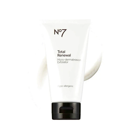 No7 Microdermabrasion Total Renewal Face Scrub - Exfoliating Face Wash & Dark Spot Corrector for Sensitive Skin - Helps to Reduce the Appearance of Fine Lines & Even Skin Tone (2.5 Oz)