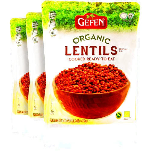 Gefen Organic Ready to Eat Lentils 16.9oz (6 Pack)