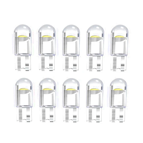 Makergroup 158 LED Bulb W5W 2825 168 192 194 T10 Wedge Light Bulbs 12V Cool White for Car Side Marker Lights Dome Map Door Courtesy License Plate 0.5W 10-Pack
