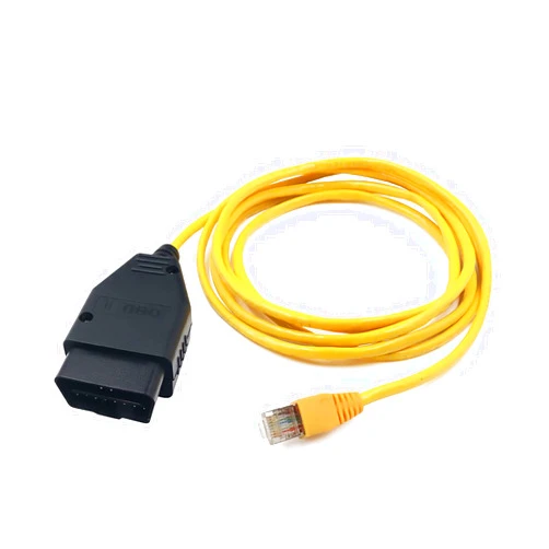 Alchiauto Ethernet Enet OBD OBDii Rj45 ENET obd2 Cable for Interface 2M Compatible F-Series for B-M-W i-sta