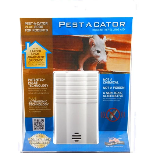 Pestacator Pest A Cator Plus 2000 Electromagnetic/Ultrasonic Rodent Repeller for Larger Areas
