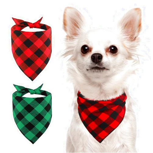 Kytely Christmas Dog Bandanas 2 Pack, Premium Durable Dog Christmas Scarf Bid for Boy and Girl, Multiple Sizes Offered, Holiday Bandana for Medium Large and Extra Large Dogs (Small)