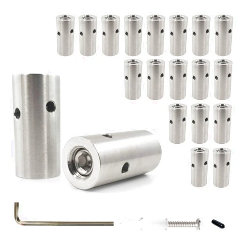 BLIKA 20 Pcs Green Wall Stainless Steel Hubs, Wire Trellis Kits,T316 Stainless Steel Espalier Cable Trellis Kit Cable Trellis System for Climbing Plants, Vines and Green Wall