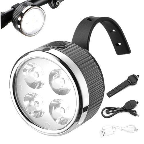 Generic Cycle Horn Headlights - Waterproof Mountain Cycle Horn Headlights | Rechargeable Cycle Lights with Bell, Cycle Headlight with Horn and Tail Light for Mountain Cycle, Balance Cycle, Motorcycles