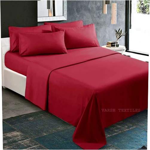 VARSH TEXTILES King Size Sheet Set - 6 Piece Set 100% Egyptian Cotton Sheets, 800 Thread Count Sheet 14''-16'' Inch Deep Pocket Bed Sheets, Includes 4 Pillowcases (King, Burgundy Solid)
