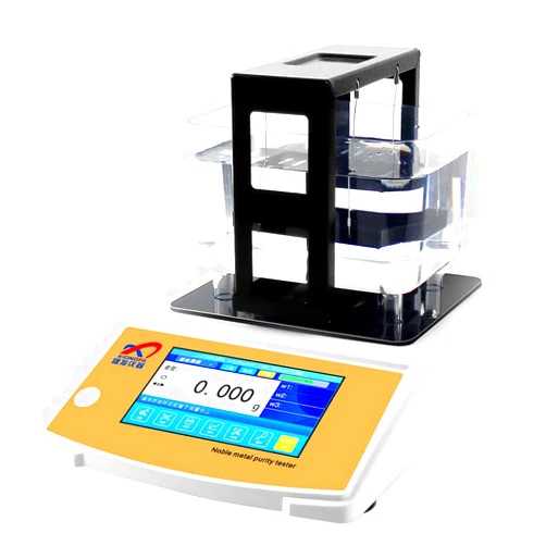HFCCYBGS XFCNMD-2201K Gold Density Meter Precious Metal Purity Detector with Range 220g Accuracy 0.001g and Thermal Printer