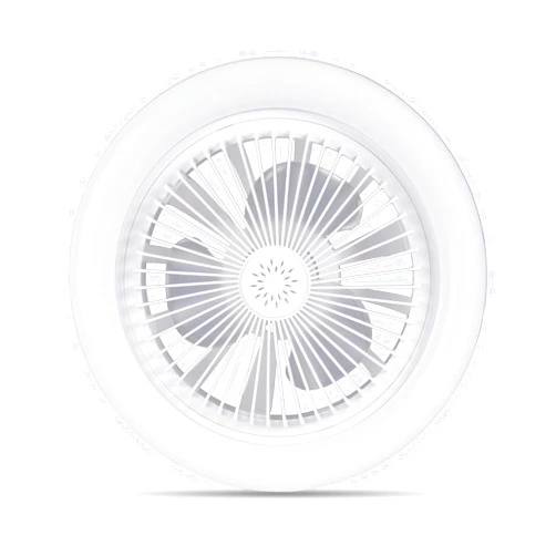 Nkorka Ceiling Fan with Integrated Light, 10 Inch, White…