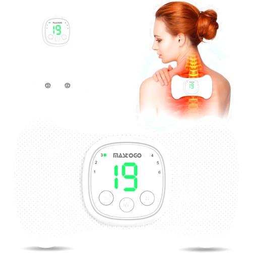 MASTOGO Wireless TENS Unit - 6 Mode 19 Intensity with Screen Display Portable TENS Device - TENS Unit Muscle Stimulator for Back, Sciatica, Shoulder Pain Relief