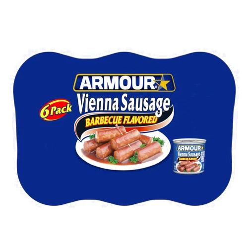 Armour Star Vienna Sausage, Barbecue Flavored, Canned Sausage, 4.6 oz (Pack of 6)