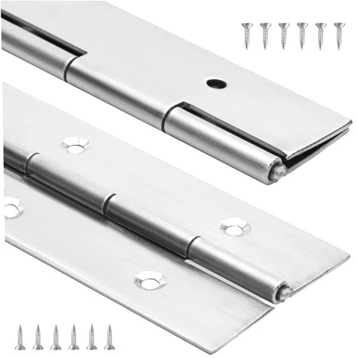 YIFIHGE 2Pack Piano Hinge 30 Inch x 2 Inch Wide Stainless Steel Piano Hinge 0.047'' Thick Continuous Hinges for Heavy Duty Cabinet, Door, Toolbox, Woodworking, Furniture, Silver