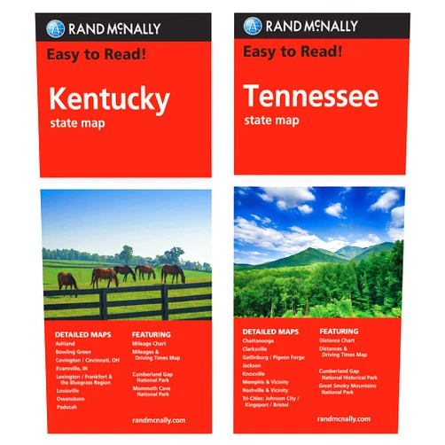 Rand McNally State Maps: Kentucky and Tennessee (2 Maps)