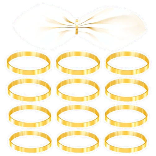 Nogeqi Gold Napkin Ring Set of 12, Round Modern Napkin Rings, Metal Bulk Napkin Rings Holders for Cloth Napkins Wedding Party Ramadan Easter Napkin Rings Table Decor