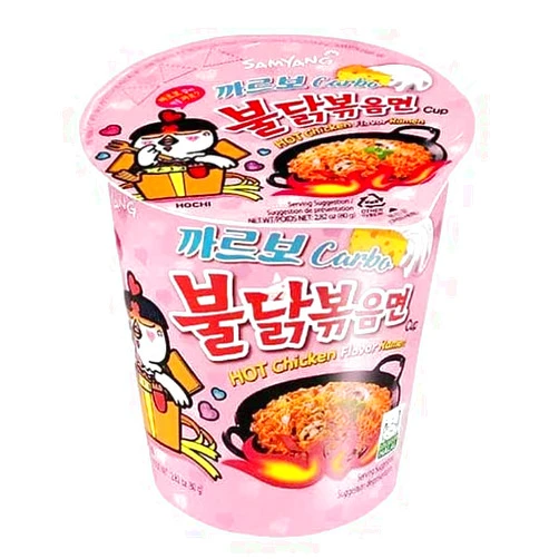 Haul SAMYANG Carbonara Buldak Chicken Flavor Ramen Cup: Creamy Spice in Every Bite! – 2.46 Oz (pack of 1)