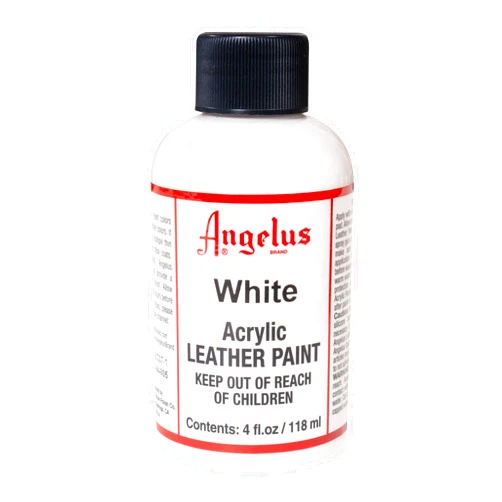 Angelus Acrylic Leather Paint, 4 Fl Oz (Pack of 1), White