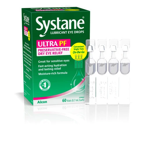 Systane Ultra Lubricant Eye Drops, 60 Count (Pack of 1), (Packaging may vary)