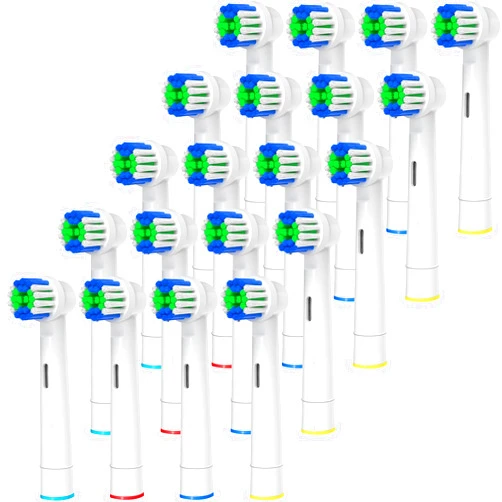 GENKENT Replacement Toothbrush Heads Compatible with Oral-B Braun, 20 Pcs Professional Electric Brush Heads for Oral B Replacement Heads Refill Pro 500/1000/1500/3000/3757/5000/7000/7500/8000