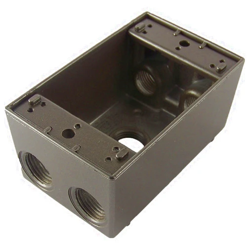 Greenfield Made in The U.S.A. B25BRS Series Weatherproof Electrical Outlet Box, Bronze