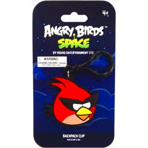 Angry Birds Space PVC Backpack Clip On - SUPER RED BIRD