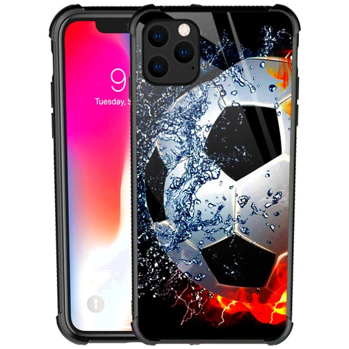 CARLOCA Compatible with iPhone 12 Pro Case,iPhone 12 Pro Cases for Boys,Sizzling Soccer Case Mate Pattern Design Shockproof Anti-Scratch Case for iPhone 12/12 Pro