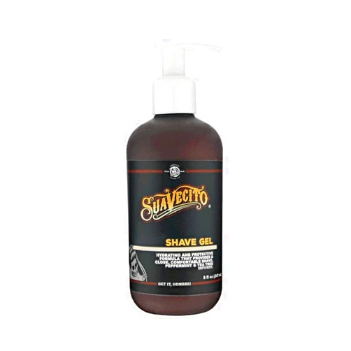 Suavecito Shave Gel 8 oz. Pump Bottle Hydrating & Skin Protective Formula Men's Grooming