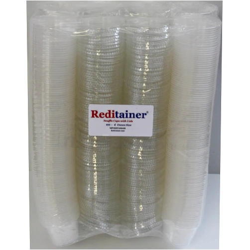 Reditainer Jello Shot Souffle Portion Cups with Lids (400, 4 ounce)