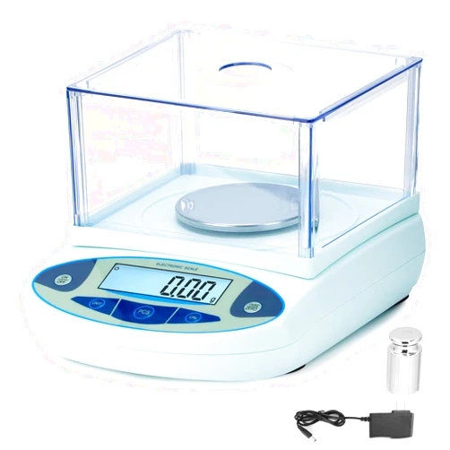 QWORK Lab Analytical Balance500g x 0.001g, High Precision Lab Scale with 200g Code, Digital Laboratory Analytical Balance, Milligram Scale