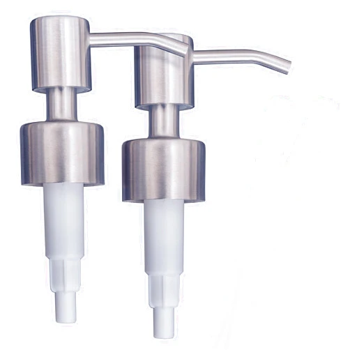 Top Home Stainless Steel Soap and Lotion Dispenser Pumps, Replacement for Your Bottles (Brushed Nickel, 2 Pack)