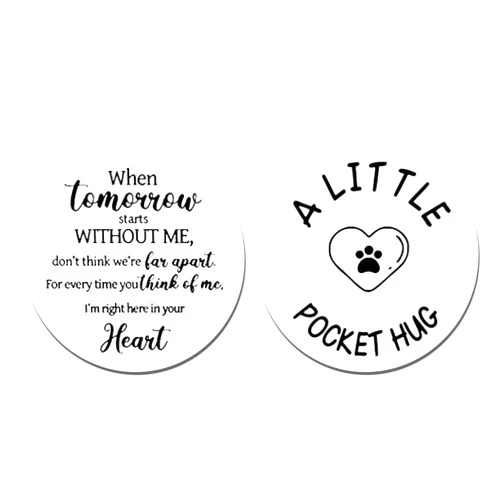 Xiyantiji Loss of Pet Memorial Gifts for Dogs Cats Pocket Hug Keychain for Pet Owner Remembrance Bereavement Gifts for Loss of Dog Sympathy Gift for Family Friends - When Tomorrow Starts Without Me Keychain