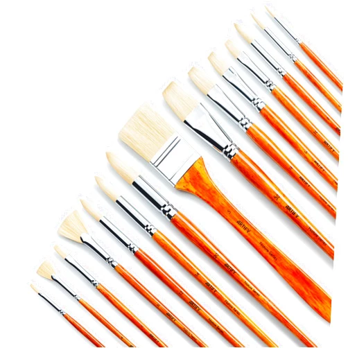 ARTIFY art supplies ARTIFY Oil Paint Brushes Set, 15Pcs Professional Natural Chungking Bristle Acrylic Paint Set, Perfect for Oil and Acrylic Painting, Long and Heavy Handle