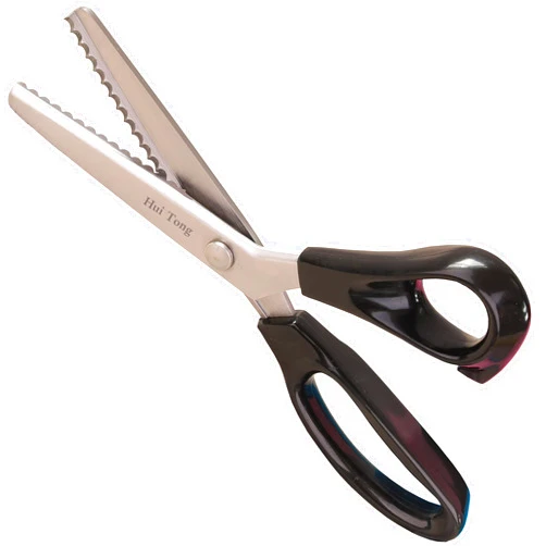 Hui Tong Scalloped Pinking Shears Strong & Sharpe Pinking Shears for Fabric, Serrated and Scalloped Scissors Fabric,3mm,5mm,7mm(Scalloped 5mm)