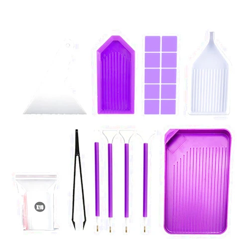 KTCLCATF 29PCS DIY Diamond Painting Tools and Accessories Kits Multiple Sizes Painting Pens for Adults to Make Diamond Art Craft Tweezers Glue Diamond Correction