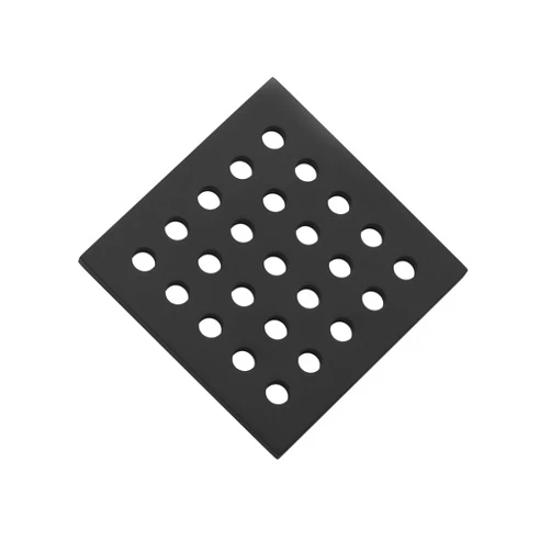 Holge 3.75 Inch Square Shower Drain Cover 95MM Floor Drain Grate (Black)