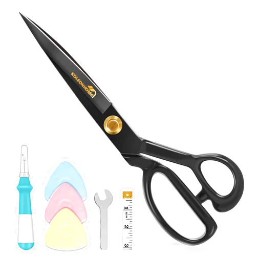 KOLEONHOME 10 Inch Fabric Scissors, KOLEONHOME, Heady Duty Tailor Scissors, Multipurpose Sharp Sewing Scissors, Cloth Scissors for Home Office Artists Fabric Cutting