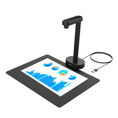 VIISAN 16MP Portable Document Scanner Camera, A4 Capture, USB Document Camera with Deskewing, Multi-Page Scanning, Pocket Book Scanning, OCR & TTS, Compatible with Windows & macOS