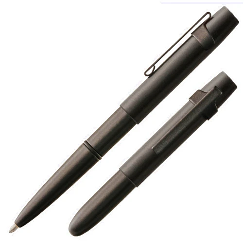Fisher Space Pen Bullet Pen, X-Mark Flat Cap, Matte Black, Ballpoint, Black Ink, Pocket Clip