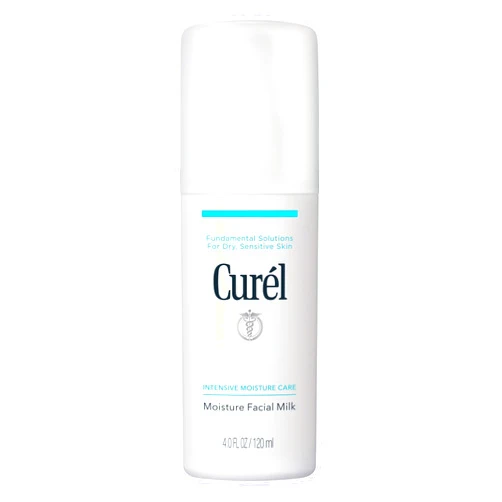 Curel Japanese Skin Care Moisture Facial Milk Moisturizer, Daily Face Lotion for Dry Sensitive Skin, pH Balanced, Unscented Advanced Ceramide Care Face Cream without Drying Alcohols, 4 oz