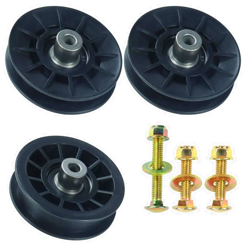BOSFLAG 2 Pack 532194326 Pulley with 532194327 Pulley Replaces Craftsman 194326 Idler Pulley, 194327 Idler Pulley for Husqvarna YTH22v46, YTH20k46, LGT2654, YTH2348, YTH1542xp, YTH24v48 Ride Mowers