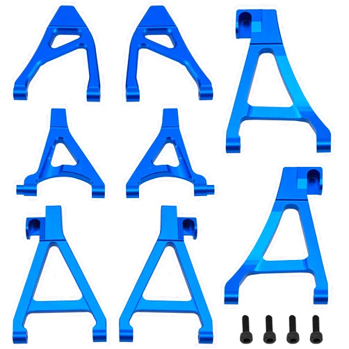 Vgoohobby 2Pcs Vgoohobby Aluminum Front Rear Upper Lower Suspension Arms #7131 7132 A-Arms Compatible with 1/16 Traxxas Mini Slash 4WD 70054 RC Car