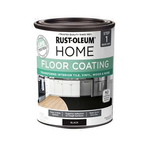 Rust-Oleum Watercolor 365930 Floor Coating Base Coat Black Quart