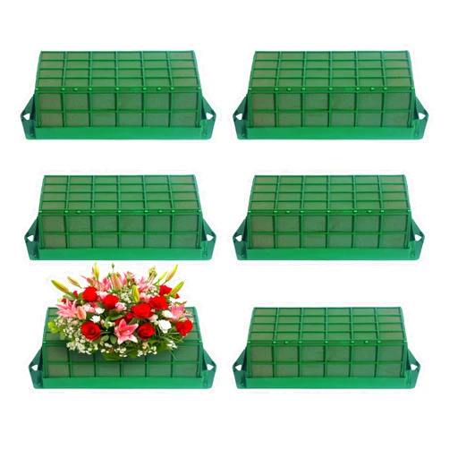 Ruizhihu 6PCS Floral Foam Cage, Floral Foam, Foam for Flower Arrangements, Wet Foam for Fresh Flowers, Floral Arrangement Supplies, Floral Cage for Table Wedding Decor, 11.7 X 4.6 X 3.1 Inches