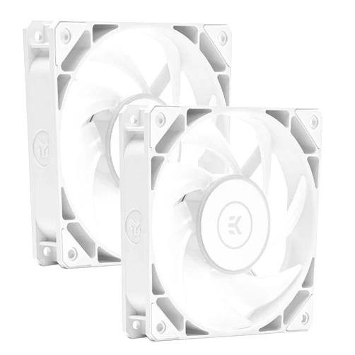 EKWB EK-Loop FPT 140mm Fan, 600-2200 RPM, Digital RGB, White, 2-Pack