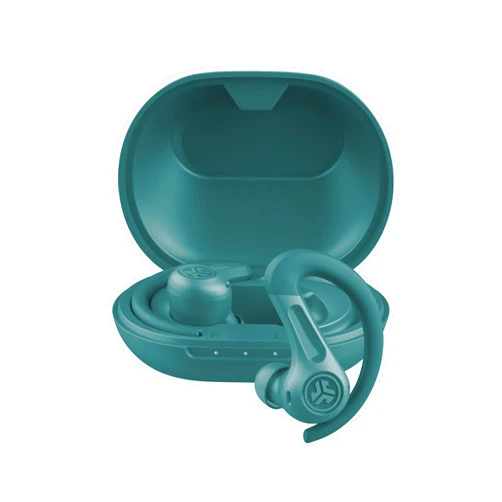 JLab JBuds Sport ANC 4 True Wireless Bluetooth Earbuds + Charging Case, Teal, Swipe + Touch Controls, Hybrid Active Noise Cancelation, Multipoint Connect, Customized Settings App