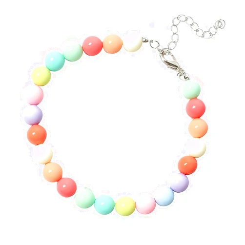 Generic Adjustable Dog Necklace for Women Cute Candy Flower Pearl Beaded Rhinestone Dog Jewelry Collar for Medium Large Dogs Cats (Color 7)