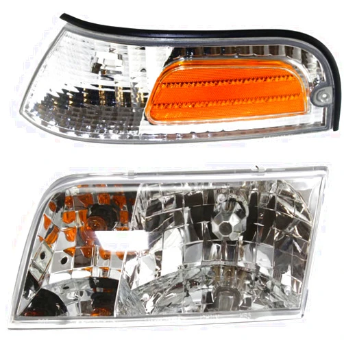 Garage-Pro Driver Side Headlight Kit for Ford Crown Victoria 1998-2011 Halogen With bulb(s) W/Corner Light Without Police Package Replaces# 4W7Z13008A XW7Z15A201BB