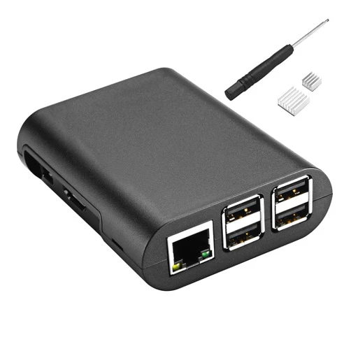 Enokay Case for Raspberry Pi 2 Model B B+ Raspberry Pi 3 Model B B+ Case (Black)