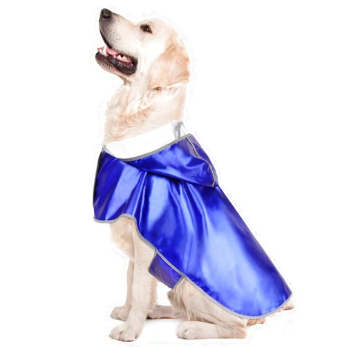 Weesiber Dog Raincoat - Reflective Dog Rain Jacket Waterproof Dog Rain Coats Hooded Dog Poncho with Harness Hole, Dog Rainwear Dog Slicker for Large Dogs (XX-Large, Blue)