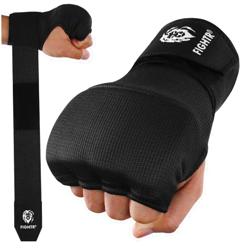FIGHTR® Premium Gel Inner Gloves - Quick Wrapping & More Stability | Gel Hand Wraps for Boxing, MMA, Muay Thai, & Martial Arts | with Long Wrist Wrap